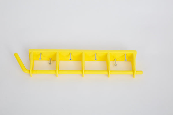 Yellow Rack 4-Bay Wall Mount